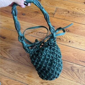 Zara Green Knotted Women's Bag